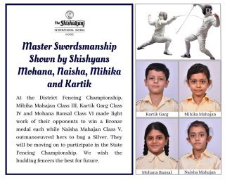A physically taxing and exacting game, fencing demands stunning swordplay, as winning points are made through the weapon's contact with the opponent's body. These young Shishyans displayed excellent phisical and mental skills to win the day. We wish them many more milestones on their way.

#shishukunjindore #theshishukunjinternationalschoolindore #cbseschoolindore  #cbseschoolmp #cbsemp  #leteverybudbloom
#fencing #districtfencingchampionship
#martialarts