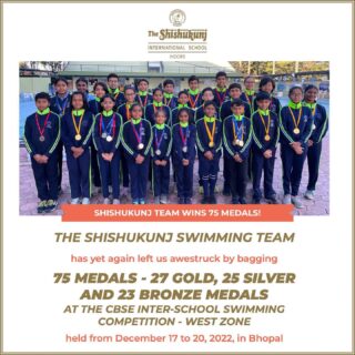 Shishukunj Swimming Team does it again: 75 Medals in CBSE West Zone Competition! Bravo, dear Shishyans.

To add to this, Shishyans Ayushman Singh, Kavya Verma and Darpan Sirohi have been selected for the Khelo India Youth Games to be held in Bhopal later this month! 

The Swim team members and their achievements in this event are listed as follows:

1. Rudransh Sharma, V - D: Gold - 2 Silver - 3
2. Krishiv Doshi, IV - B: Gold - 3
3. Nilav Goyal, IV - C: Gold - 2 Bronze - 1
4. Arsh Goyal, V - A: Gold - 2
5. Pehal Sahu, IV - B: Silver - 2 Bronze - 3
6. Roonhi Gopaliya, III - C: Silver - 1 Bronze - 1
7. Nitya Verma, II - F: Silver - 1 Bronze - 1
8. Pihu Telang, I - F: Silver - 1 Bronze - 1
9. Rishabh Khasgiwale, VI - F: Silver - 1
10. Vihaan Jajoo, VI - B: Gold - 1 Silver - 1
11. Ojas Agrawal, VI - F: Gold - 1
12. Taha Chandurwala, VIII - D: Gold - 1 Silver - 2 Bronze - 1
13. Shlok Gureja, VII - E: Gold - 1 Silver - 2 Bronze - 3
14. Zahra Rangwala, VI - A: Gold - 2 Bronze - 2
15. Tanishka Pore, V - G: Gold - 1
16. Siddhi Joshi, VII - F: Gold - 1
17. Anvika Dash, VIII - C: Gold - 1 Bronze - 2
18. Dhruv Khandelwal, IX - B: Gold - 1 Silver - 1 Bronze - 1
19. Mudit Bhargava, IX - A: Bronze - 2
20. Aayushmaan Singh, X - G: Gold - 2 Silver - 1 Bronze - 1
21. Darpan Sirohi, IX- E: Gold - 2 Silver - 1 Bronze - 2
22. Tarishi Bourasi, IX - C: Gold - 2 Silver - 1
23. Ananya Julka, VII - D: Bronze - 1
24. Kavya Verma, X - G: Gold - 1 Silver - 3
25. Mishti Khasgiwale, IX - E: Silver - 1
26. Anvisha Bourasi, XII - C: Gold - 1 Silver - 3 Bronze - 1

#shishukunjindore #theshishukunjinternationalschoolindore #cbseschoolindore  #cbseschoolmp #cbsemp  #leteverybudbloom #shishyanshine #swimmingchamps #swimmersofinstagram #shishukunjswimmingacademy