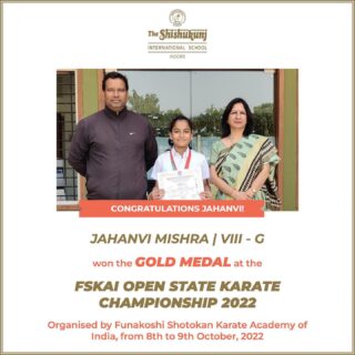 Congratulations Jahanvi. A Gold in this sport of precision and control is commendable indeed! 
#shishukunjindore #theshishukunjinternationalschoolindore #cbseschoolindore  #cbseschoolmp #cbsemp  #leteverybudbloom