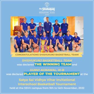 Congratulations to Shishukunj Basketball Team for the win and to Gunvi Agrawal for winning Player of the Tournament!
#shishukunjindore #theshishukunjinternationalschoolindore #cbseschoolindore  #cbseschoolmp #cbsemp  #leteverybudbloom