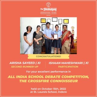 Congratulations dear Shishyans! May this be just one of many competitions where you shine bright! 

#shishukunjindore #theshishukunjinternationalschoolindore #cbseschoolindore  #cbseschoolmp #cbsemp  #leteverybudbloom #shishyanshine