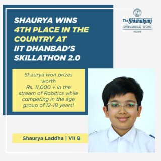 Shaurya seems to have his 'skillset' ready for the programmable future. The IIT Dhanbad Skillathon 2.0 was an electrifying event, buzzing with inputs from young tech wizards from all over the country. Even among today's tech-savvy generation, Shaurya has made his mark with his passion and grit. May this win pave the way for many future ones for him!

#shishukunjindore #theshishukunjinternationalschoolindore #cbseschoolindore  #cbseschoolmp #cbsemp  #leteverybudbloom #IITskillathon2.0
#IITDhanbadskillathon #skillathon2.0winners