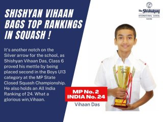 Perseverance and grit helped Vihaan find his mark, as he shot to All India Ranking 29, from a previous ranking of 140. The last couple of years saw him push himself harder, till he could achieve this amazing feat. We wish him an illustrious career.

#shishukunjindore #theshishukunjinternationalschoolindore #cbseschoolindore  #cbseschoolmp #cbsemp  #leteverybudbloom
#mpstatesquashchampionship
#closedsquash
#winners