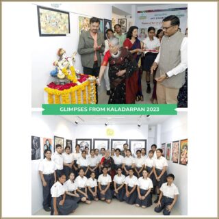 Kaladarpan : The Art Exhibition put up by Shishyans  of Classes IV – XII opened its doors to Indore on March 18, 2023. Inaugurated by Mr. Prakash Sonawane Lecturer, Sir J.J. School of Arts and with Mrs. Shubha Vaidya as the guest of Honor, the exhibition received a very good response from the city on March 18 and 19, 2023.
Kaladarpan is a unique initiative started by Shishukunj to give a platform to its budding artists. The joy on the faces of Shishyans knew no bounds as they saw people in large numbers coming forth to see and appreciate their works.
Kaladarpan will now be an annual feature of the school and will inspire more and more artists from the school to dive deeper into art, knowing full well that an excellent platform awaits them to showcase their brilliance.
The Shishukunj family applauds all the artists and thanks the people who joined hands with the school to motivate and encourage  the students to continue their play with varied art forms, paints and colour!
#shishukunjindore #theshishukunjinternationalschoolindore #cbseschoolindore #cbseschoolmp #cbsemp #leteverybudbloom #shishyanshine #artistsofinstagram #arteducation #finearts