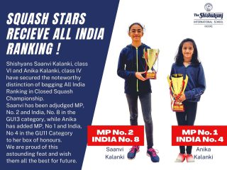Securing an All India Ranking had always been on the cards for the energetic Shishyans who, although being happy with the achievement, see this as a stepping stone! May they add more feathers to their caps as they progress further. Congratulations, dear Anika and Saanvi!

#shishukunjindore #theshishukunjinternationalschoolindore #cbseschoolindore  #cbseschoolmp #cbsemp  #leteverybudbloom
#mpstatesquashchampionship
#closedsquash
#winners